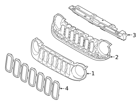 Grille & Components for 2018 Jeep Renegade #1