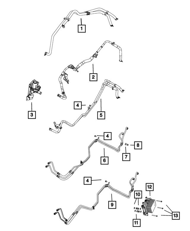 68516741AA - Cooling: Heater Core Hose for Mopar Image image