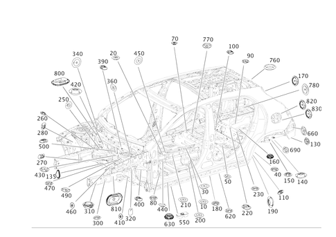 Expansion Plugs, Grommets for 2020 Mercedes-Benz GLA250 #0