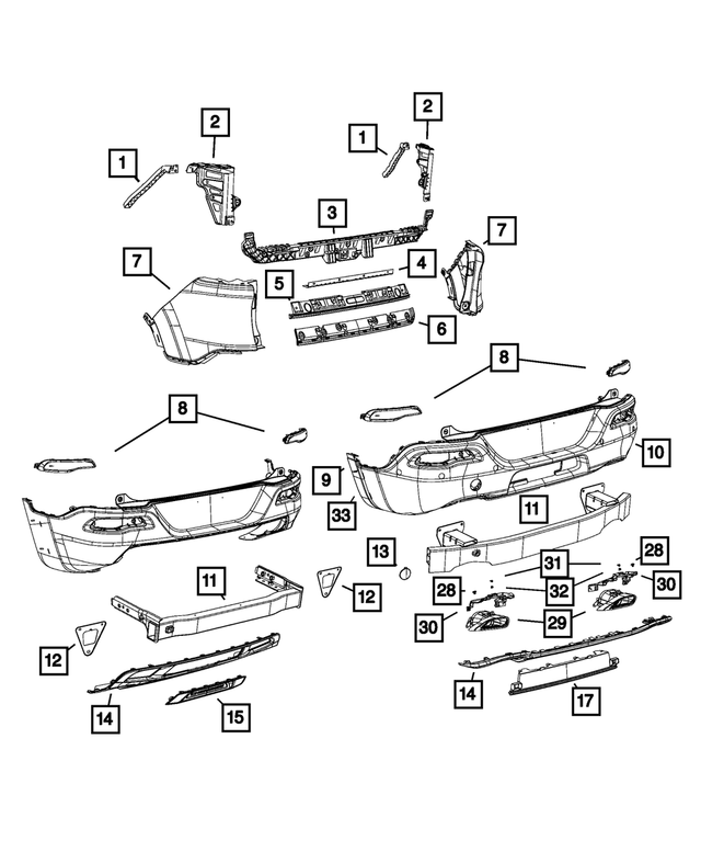 68232183AD - : Rear Lower Fascia for Mopar Image