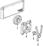 22088373 - Cooling System: Mount Bracket for Buick: Century, Electra, LeSabre, Park Avenue | Cadillac: 60 Special, DeVille, Fleetwood | Chevrolet: Celebrity | Oldsmobile: 88, 98, Cutlass Ciera, Cutlass Cruiser, Delta 88, LSS, Regency | Pontiac: 6000, Bonneville Image