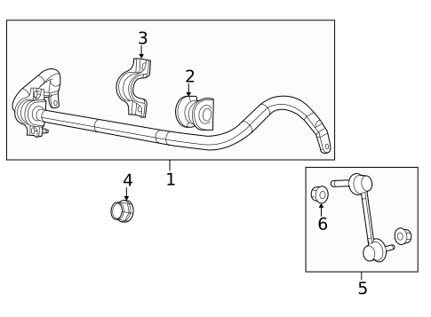 Stabilizer Bar & Components for 2019 Dodge Durango #0