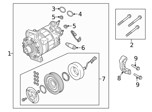 Condenser, Compressor & Lines for 2019 Volvo XC40 #1