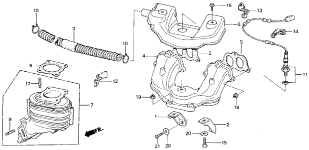 Exhaust Manifold (DX, S, GL) for 1984 Honda Civic #0