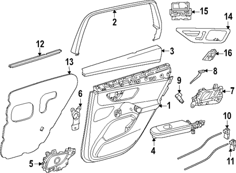 Interior Trim - Rear Door for 2024 Mercedes-Benz EQE SUV AMG&reg; #0