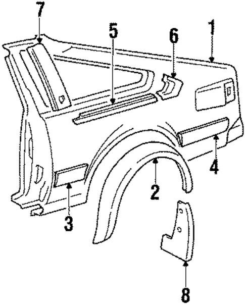 Outer Components for 1985 Toyota Celica #0