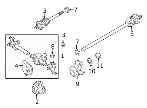Carrier & Front Axles for 2022 Ford F-350 Super Duty #0