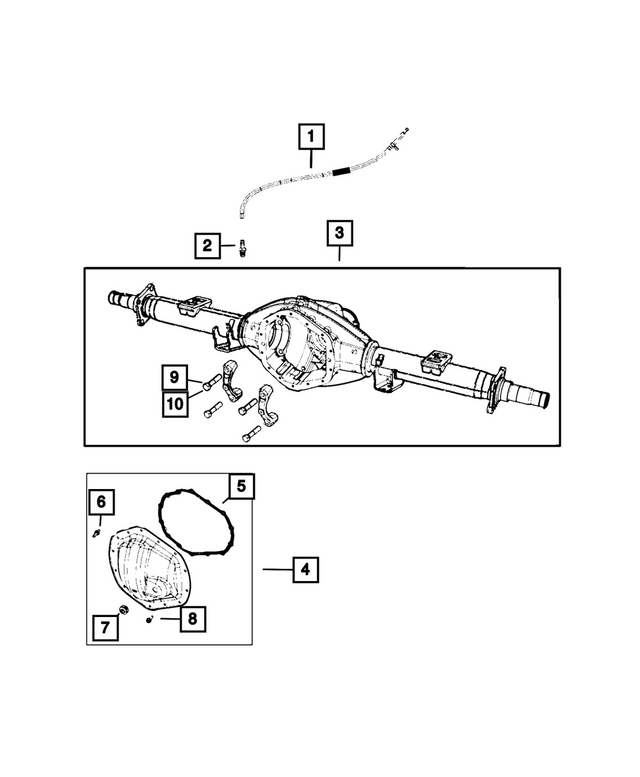 68709213AA - : Rear Axle Housing for Mopar Image