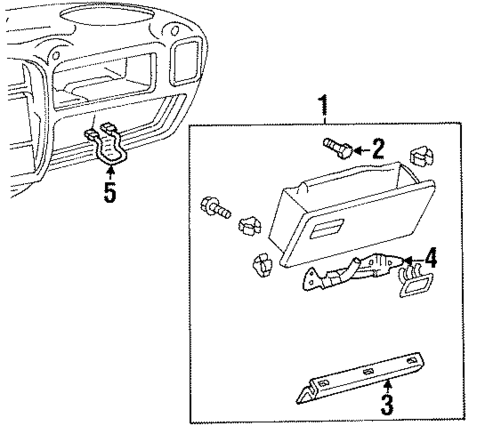 Glove Box for 1999 Isuzu Hombre #0