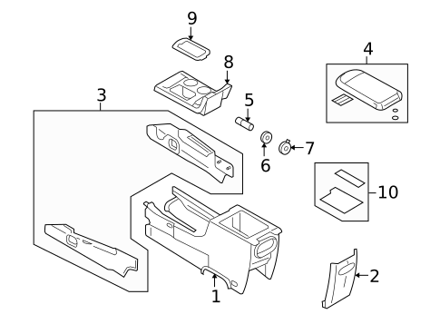 Console for 2005 Ford Freestyle #0