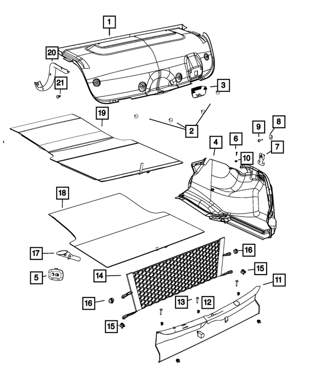 68193034AA - Interior Trim: Fuel Filler Manual Access Door for Mopar Image