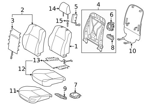 Passenger Seat Components for 2021 Toyota 4Runner #0