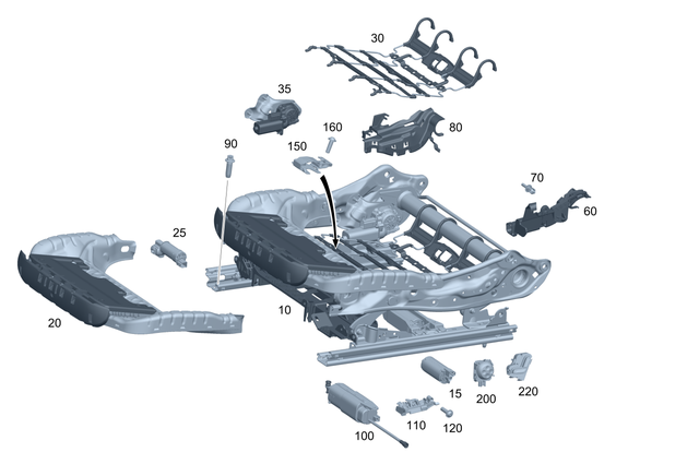 9108511 - Front Seat: Seat Height Adjustment for Mercedes-Benz Image image