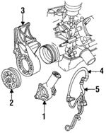 STP49RM - : Motorcraft™ Power Steering Pump for Ford: Bronco, F-150, F-250, F-250 HD, F-350, F-Super Duty Image