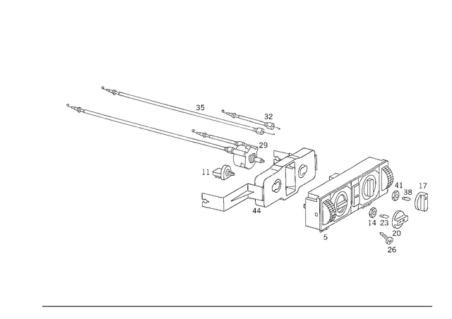 1408300085 - Heating and Ventilation: Control System for Mercedes-Benz: 300SD, 400SE, 400SEL, 500SEC, 500SEL, S420 Image image