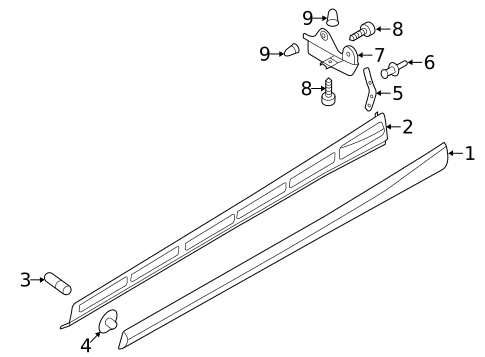 Exterior Trim - Pillars for 2017 Audi A3 Quattro #1