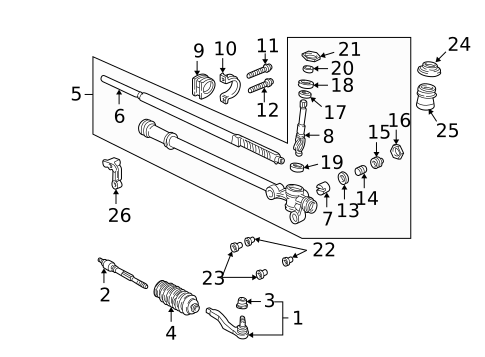 Steering Gear & Linkage for 1993 Acura NSX #0