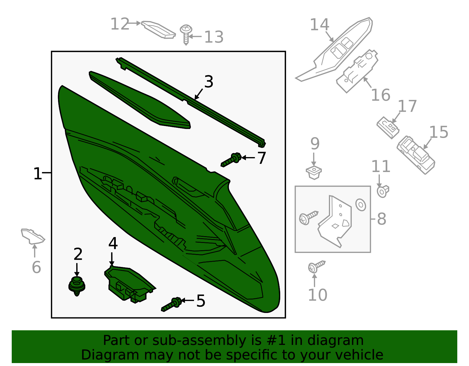 NA1R-68-450C-3B - Door Trim Panel - 2016-2018 Mazda MX-5 Miata