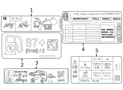Information Labels for 2025 Ford Mustang #0