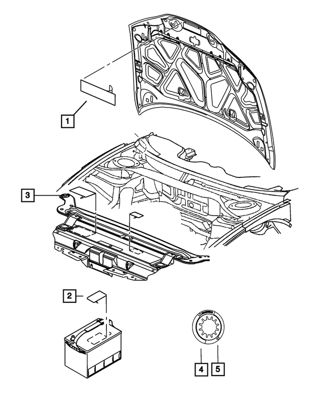 68213176AA - Labels: Coolant System Cap Label for Mopar Image image