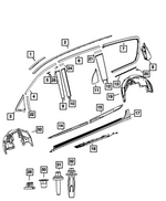 68497494AB - Exterior Ornamentation: Quarter Trim Molding, Right for Mopar Image