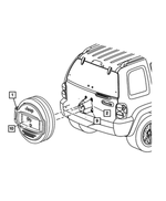 55155933AC - Wheels, Covers and Jacks: Spare Tire Bracket for Mopar Image