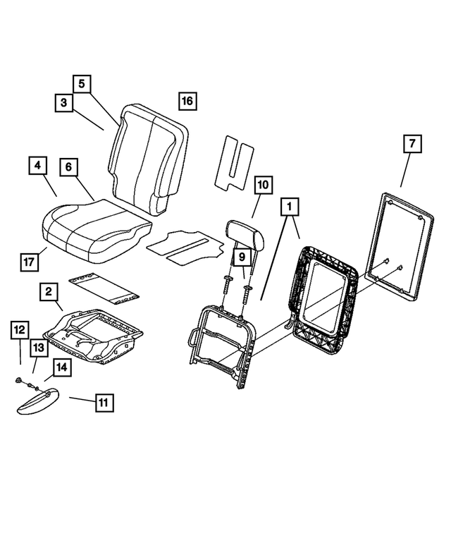 5114021AA - Interior Trim: Seat Cushion Foam for Mopar Image