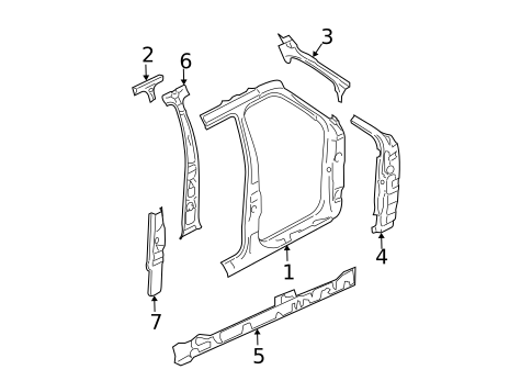 Center Pillar for 2004 Lincoln Navigator #0