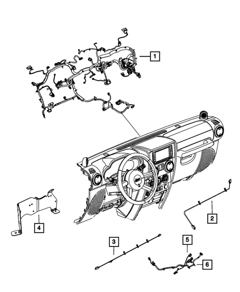 Wiring-Instrument Panel for 2011 Jeep Wrangler #0
