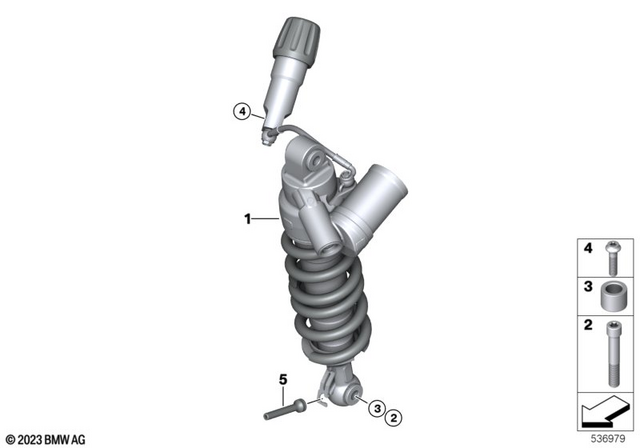 7119908207 - Rear Axle, Rear-Wheel Drive, Suspension: Fillister-Head Screw - M12X75-10.9-mk for BMW-Motorrad Image