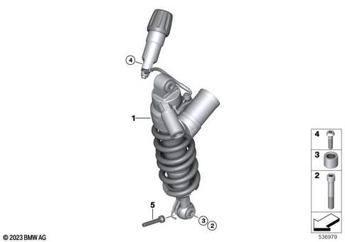 Spring Strut, Mounted Parts for 2026 BMW-Motorrad M 1000 XR #1
