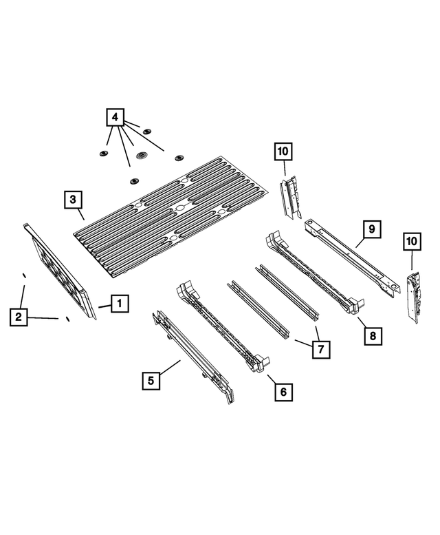 « 68141708AA – Body Sheet Metal Except Doors : Caisson Arrière Traverse pour Mopar Image »