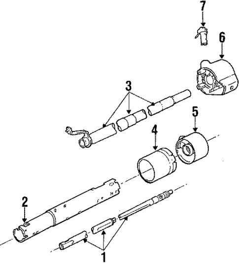 Steering Column Assembly for 1986 Buick LeSabre #1