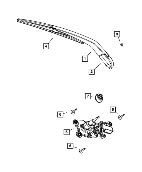 Wiper and Washer System for 2011 Dodge Journey #3