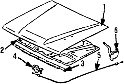Hood & Components for 1988 Toyota 4Runner #0