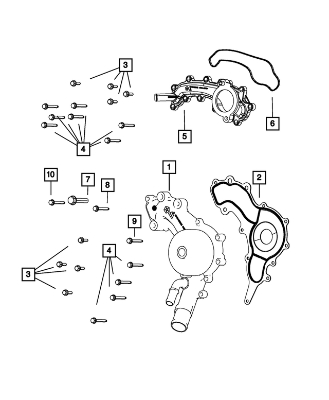 « 6509592AA – Cooling : Tête à Collerette Hexagonale Vis pour Mopar Image »
