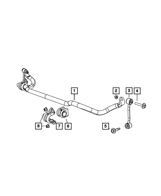 52125391AC - Front Suspension: Stabilizer Bar Bushing, Mounting for Mopar Image