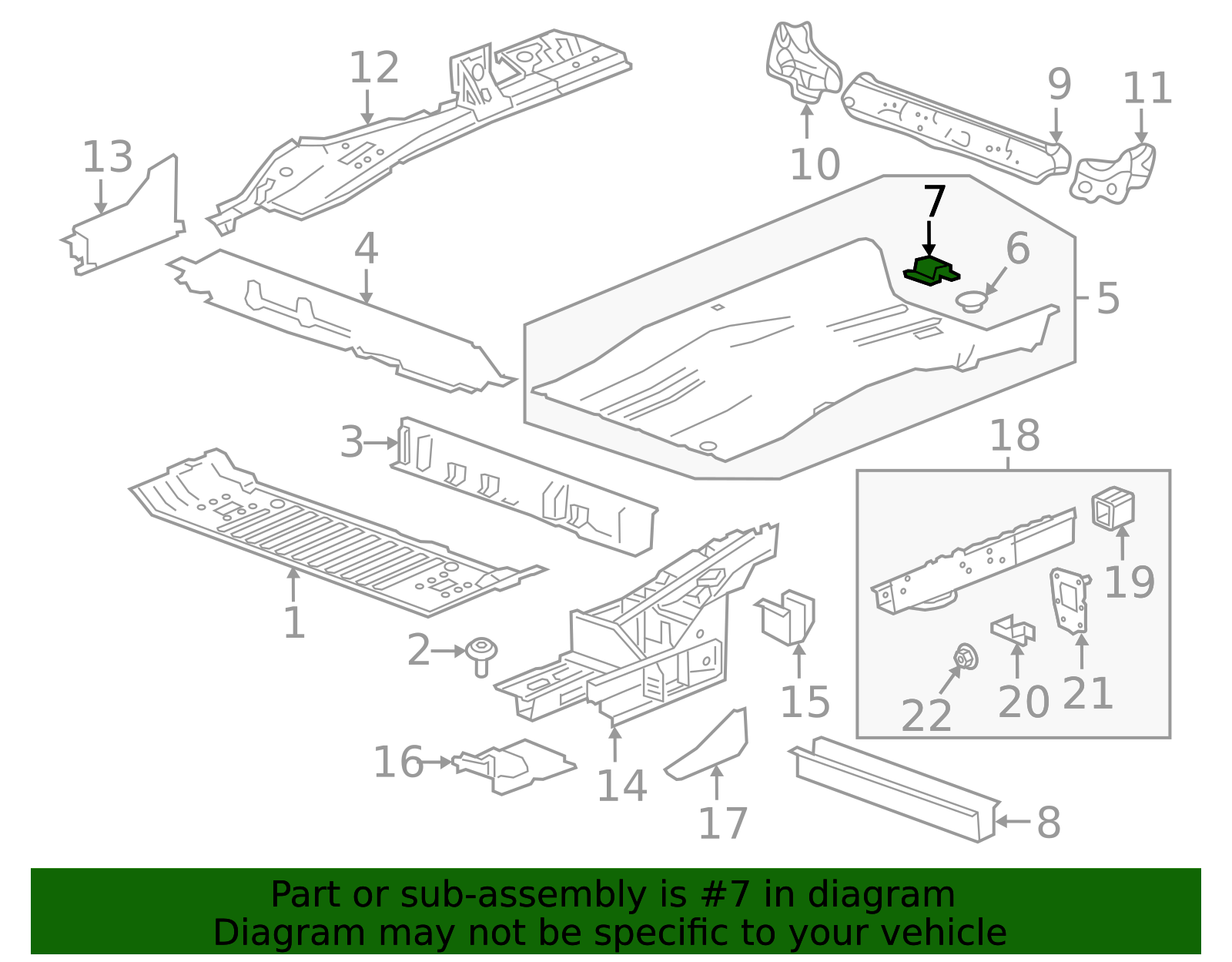 2018-2026 GM Spare Wheel Carrier Bracket 23462851 GM | GMPartsDirect.com