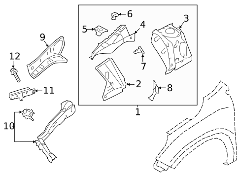 Structural Components & Rails for 2025 Subaru Ascent #1