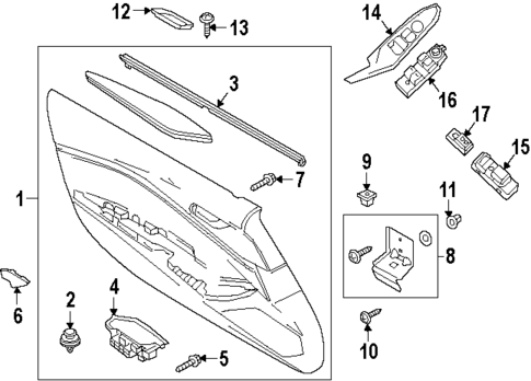 Interior Trim - Door for 2019 Mazda MX-5 Miata #0