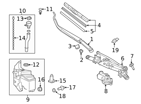 Wiper & Washer Components for 2022 Toyota Corolla #0