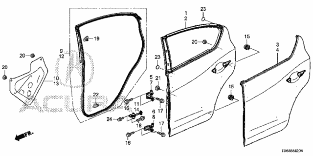 Rear Door Panels for 2014 Acura ILX #0