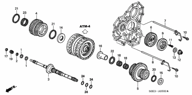 4AT Mainshaft for 1999 Acura TL #0