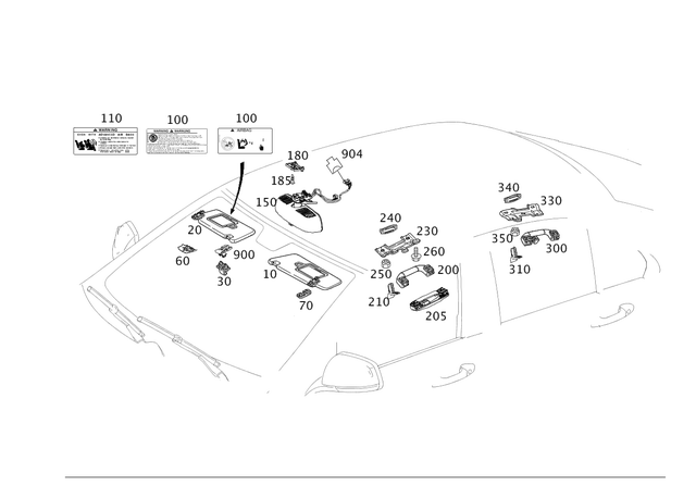 2048110340 - Trim and Lining: Bearing for Mercedes-Benz: C250, C300, C350, C63 AMG, CLS400, CLS550, CLS63 AMG, CLS63 AMG S, E250, E350, E400, E550, E63 AMG, E63 AMG S, GLK250, GLK350 Image image