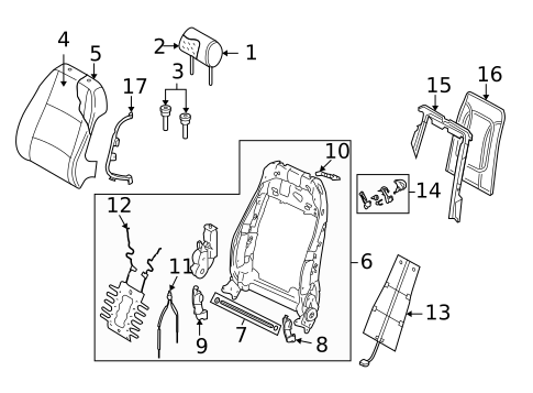 Front Seat Components for 2005 Audi A4 Quattro #13