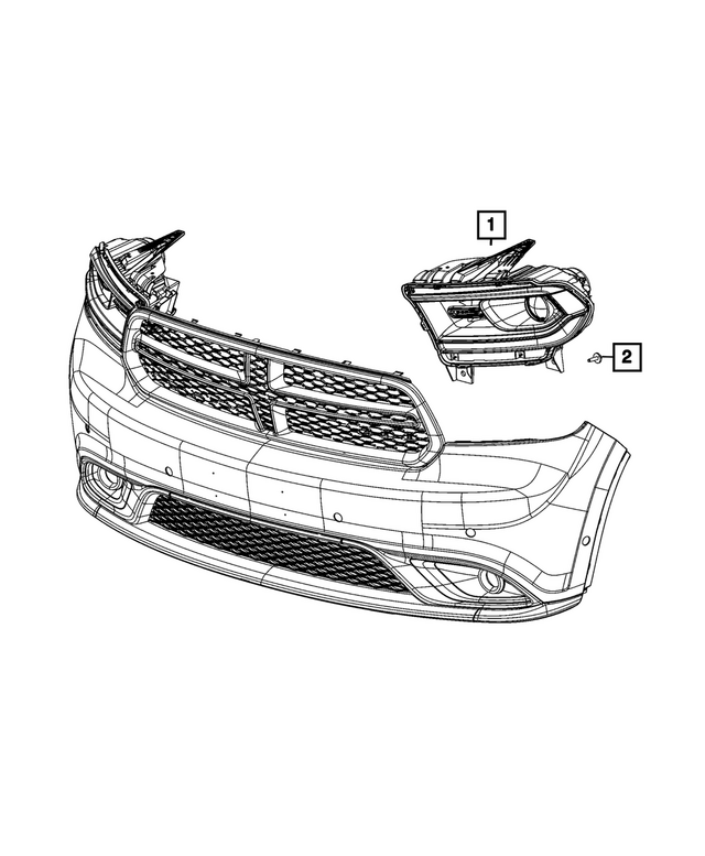 68433784AE - Electrical: Headlamp, Right for Mopar Image