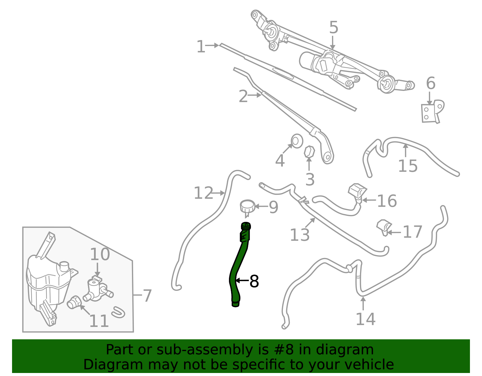 28915-1FA0A - Washer Fluid Reservoir Filler Pipe Official Nissan Parts ...