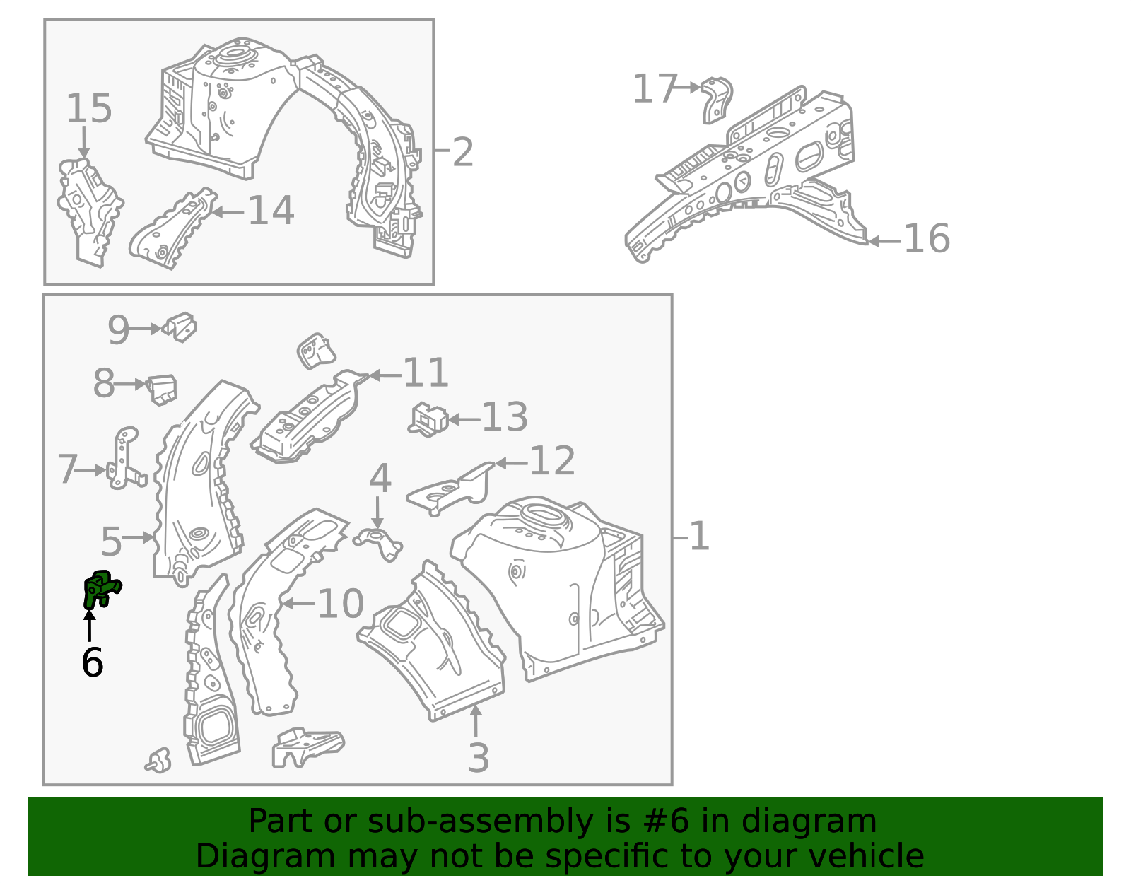 2018-2020 Buick Front Extension Bracket - Driver's Side (LH) 23297995 ...