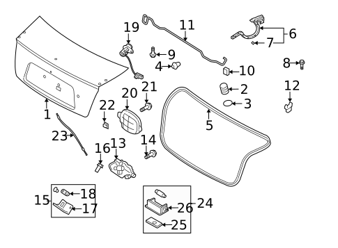 Lid & Components for 2009 Kia Spectra #0
