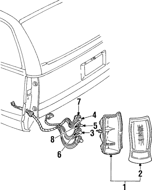 Tail Lamps for 1992 Buick Commercial Chassis #0